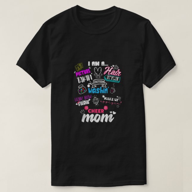 Funny Cheerlead Mamma for Cheer Mammor Cheer Squad T Shirt (Design framsida)