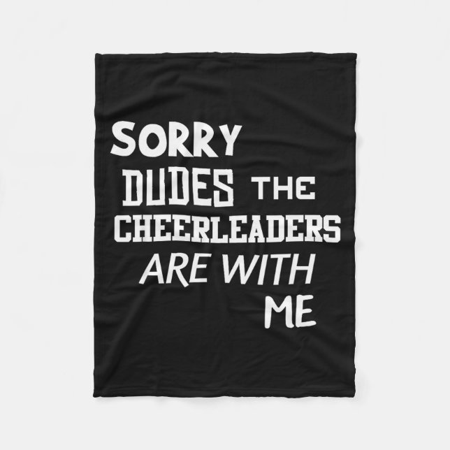 Funny Cheerleader Brother Sorry Dudes Gift Son Kid Fleecefilt (Framsidan)
