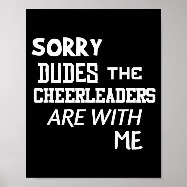 Funny Cheerleader Brother Sorry Dudes Gift Son Kid Poster (Framsidan)