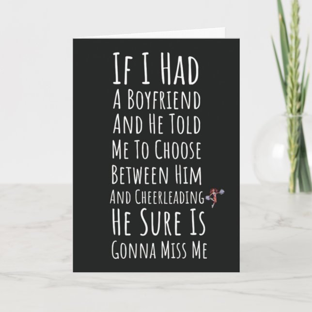 Funny Cheerleading Cards Cheerleader Sport For Her Kort (Framsida)