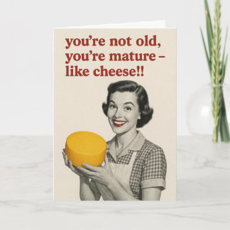 Funny cheese Birthday card Kort