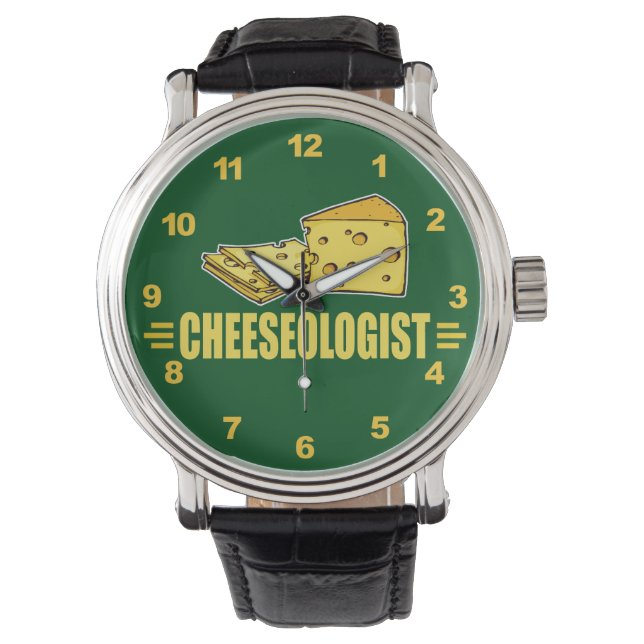 Funny Cheese Cheeseolog Cheesehead Armbandsur (Framsida)