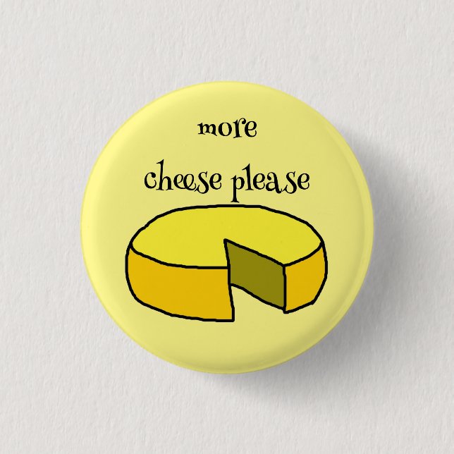 Funny Cheese Pin Badge Knapp (Framsida)