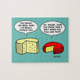 Funny Cheese Taste Party SmallTalk Tecknad Pussel