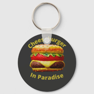 Funny Cheeseburger i Paradise Nyckelring