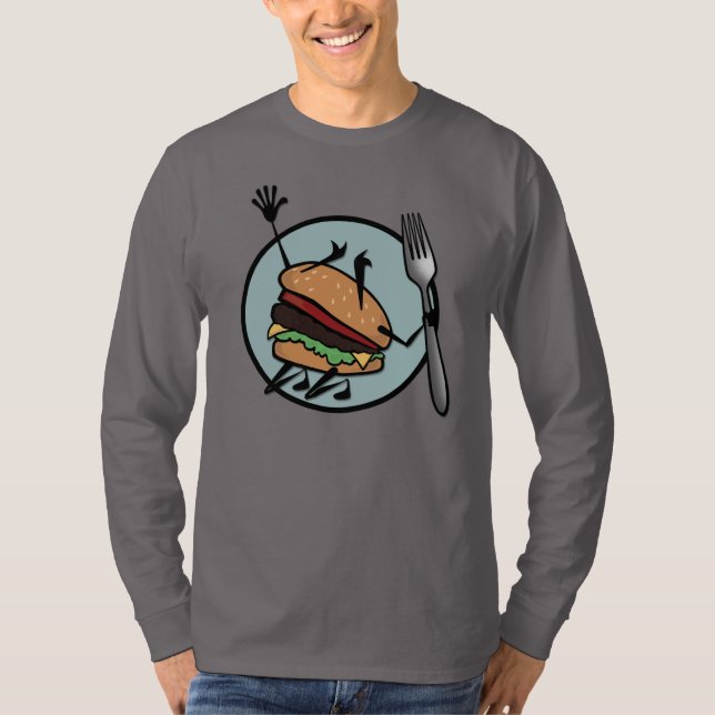 FUNNY CHEESEBURGER LÅNGÄRMAD T-SHIRT (Framsida)