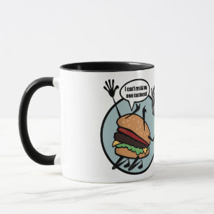 FUNNY CHEESEBURGER RINGER MUGG
