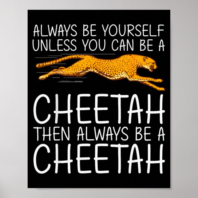 Funny Cheetah Art For Men Women Kids Animal Safari Poster (Framsidan)