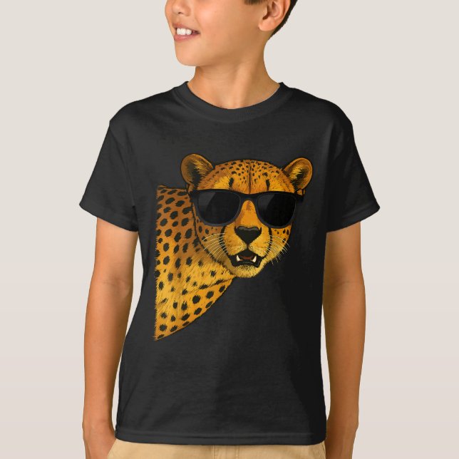 Funny Cheetah Art For Men Women Kids Animal Safari T Shirt (Framsida)