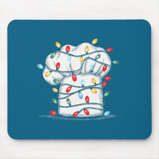 Funny Chef Christmas Graphics Lights Lover Cook Co Musmatta (Framsidan)