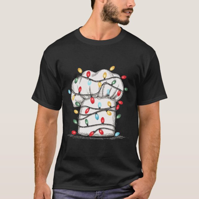 Funny Chef Christmas Graphics Lights Lover Cook Co T Shirt (Framsida)