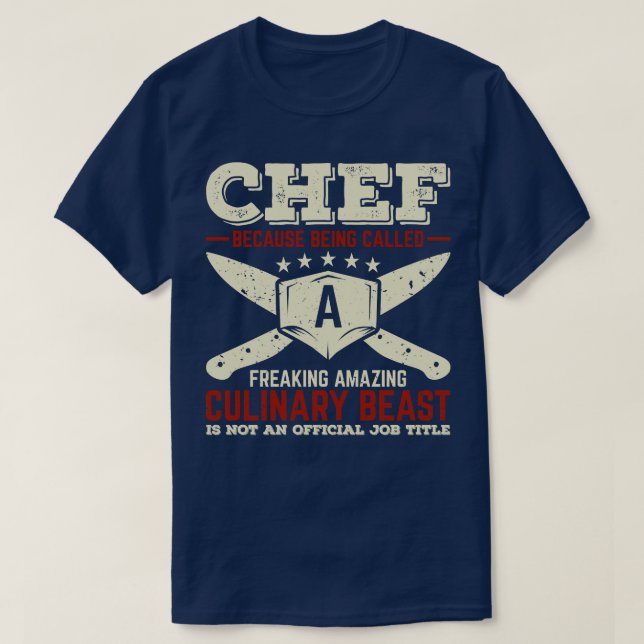 Funny Chef De Cuisine Cook Gift T Shirt (Design framsida)