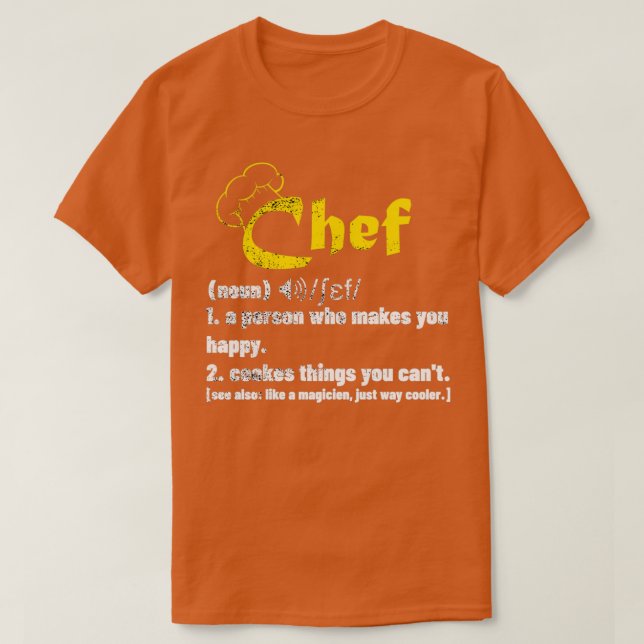 Funny Chef Definition  Cook Cooking Gifts for Chef T Shirt (Design framsida)