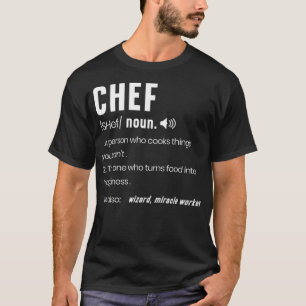Funny Chef Description Culinary Cooking animal bir T Shirt