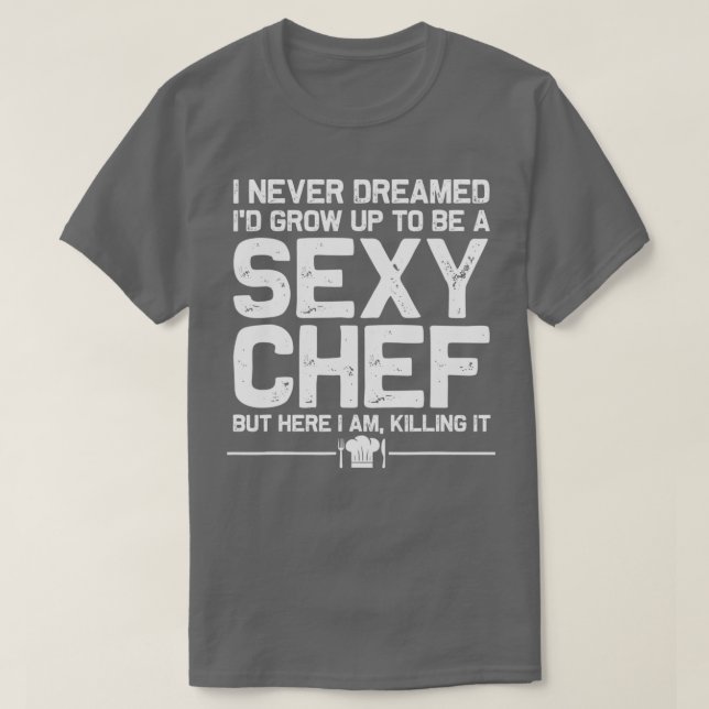 Funny Chef Design Manar Women Sexy Cooking Novelty T Shirt (Design framsida)