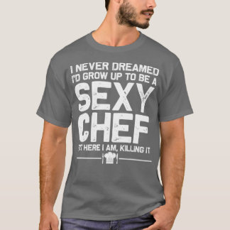 Funny Chef Design Manar Women Sexy Cooking Novelty T Shirt