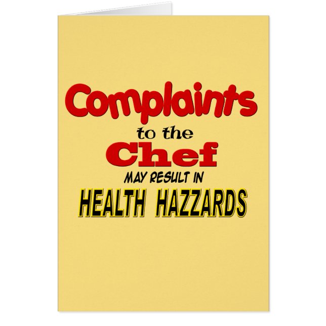 Funny Chef Hälsningskort (Framsidan)