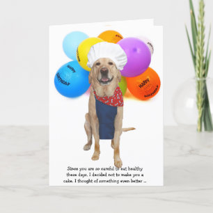 Funny Chef Hund/Lab Birthday Kort