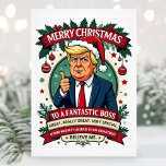Funny Chef-julkort Helgkort<br><div class="desc">Lustigt julkort från chef för att önska chef ett God jul och Gott nytt år.</div>