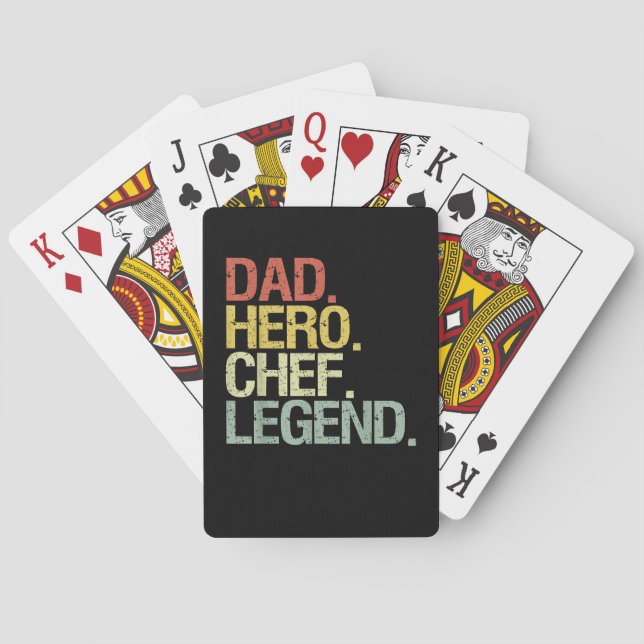 Funny chef legend dad  casinokort (Baksidan)