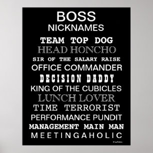 Funny Chef Nickname Poster Chef Joke Sign Gift