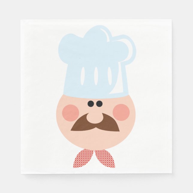 Funny Chef Papper Napkins Pappersservett (Framsidan)