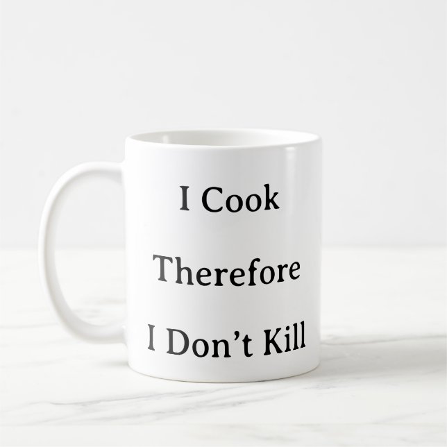 Funny Chef Quote Mugg - jag kokar så jag Dödor int (Vänster)
