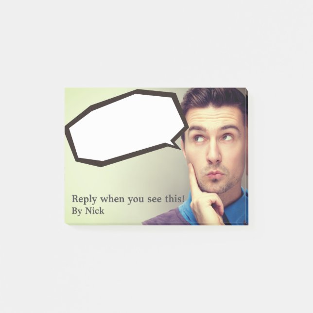 Funny chef Saks-meddelanden. Post-it Block (Framsida)