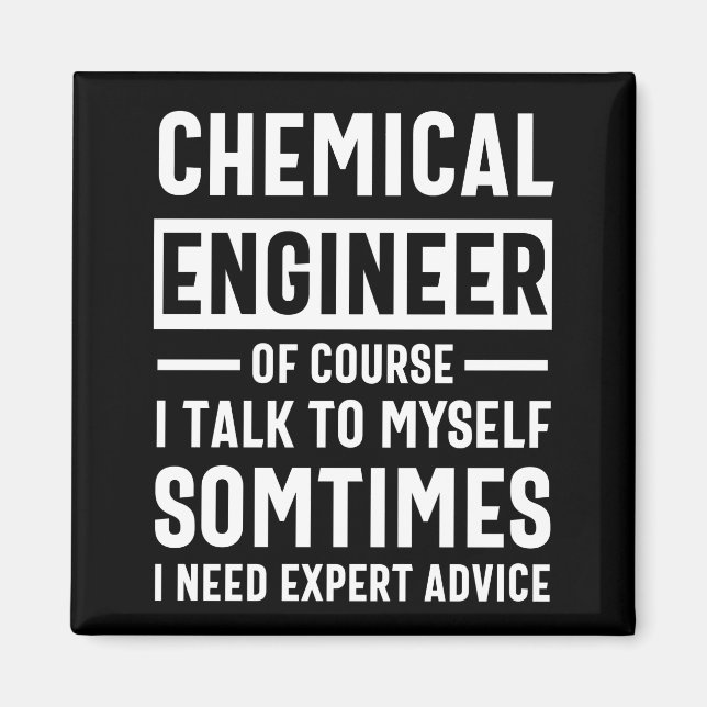 Funny Chemical Ingenjör Gift Magnet (Framsidan)