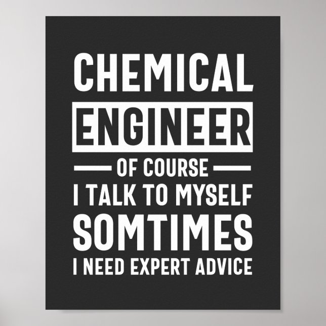 Funny Chemical Ingenjör Gift Poster (Framsidan)