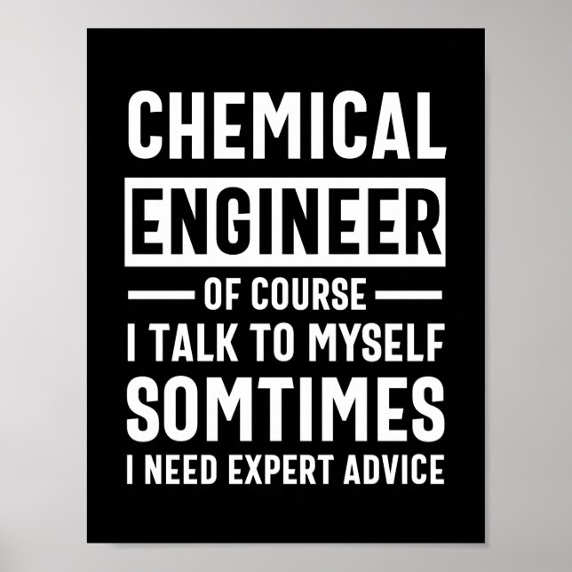 Funny Chemical Ingenjör Gift Poster (Framsidan)