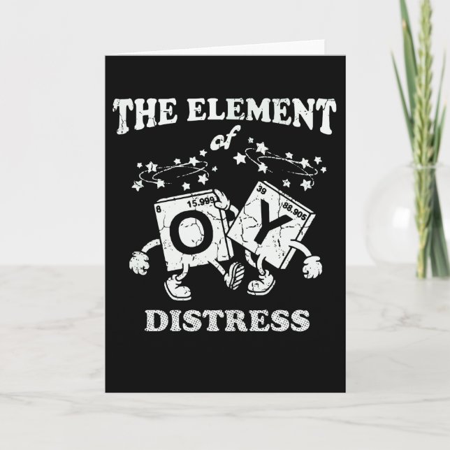 Funny Chemistry The Element of Distress Science Kort (Framsida)