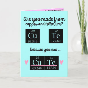 Funny Chemistry Valentines day-kort Helgkort