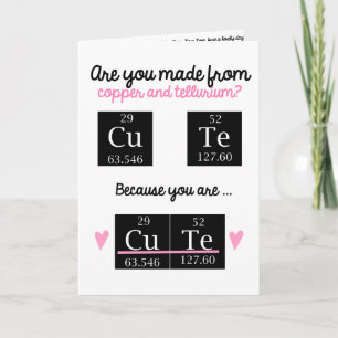 Funny Chemistry Valentines day-kort Helgkort