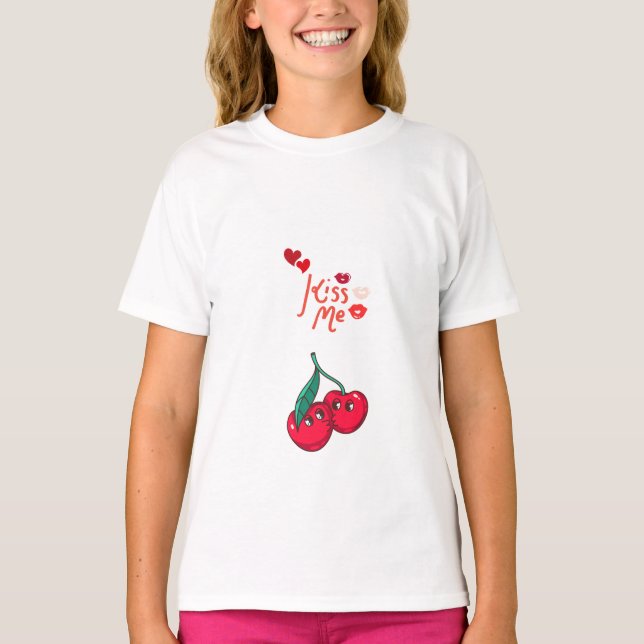 Funny Cherries i Kärlek" Let T Shirt (Framsida)