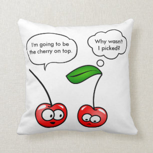 Funny Cherry Puns Joke Kudde