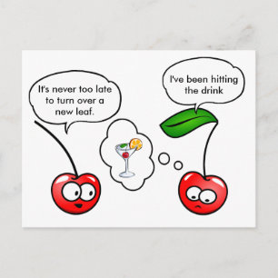 Funny Cherry Puns Joke Vykort