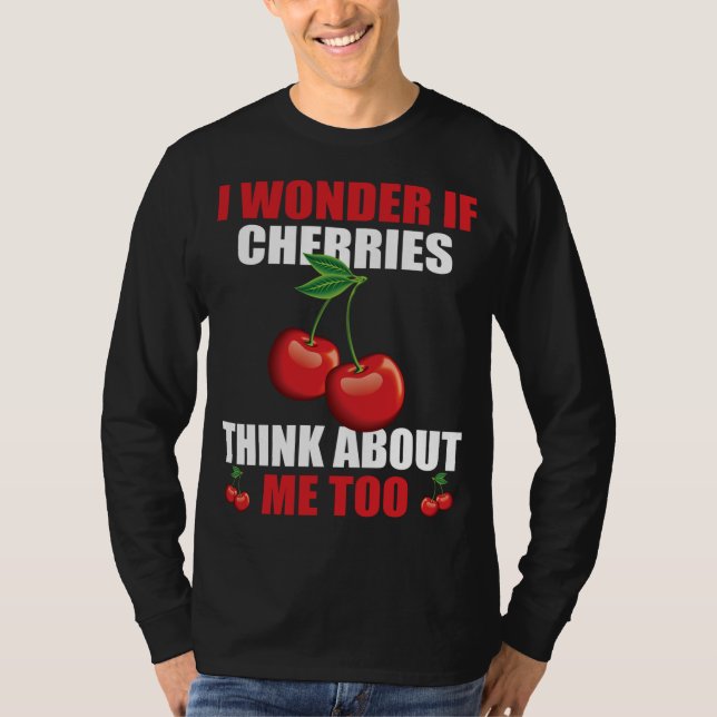 Funny Cherry Sayed Cherries Älskare Apparel T Shirt (Framsida)