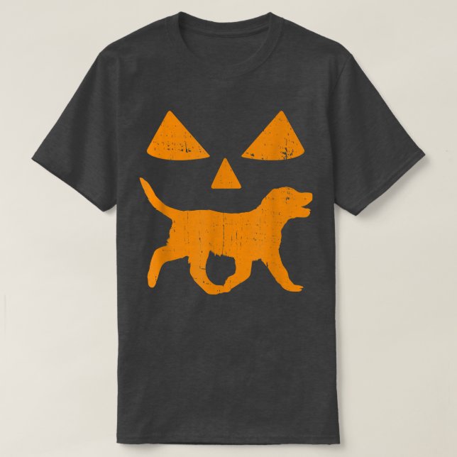Funny Chesapeake Bay Retriever Halloween Pumpkin E T Shirt (Design framsida)