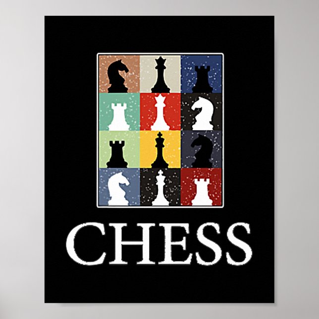 Funny Chess Board Tee Game Humor set Player Chess Poster (Framsidan)