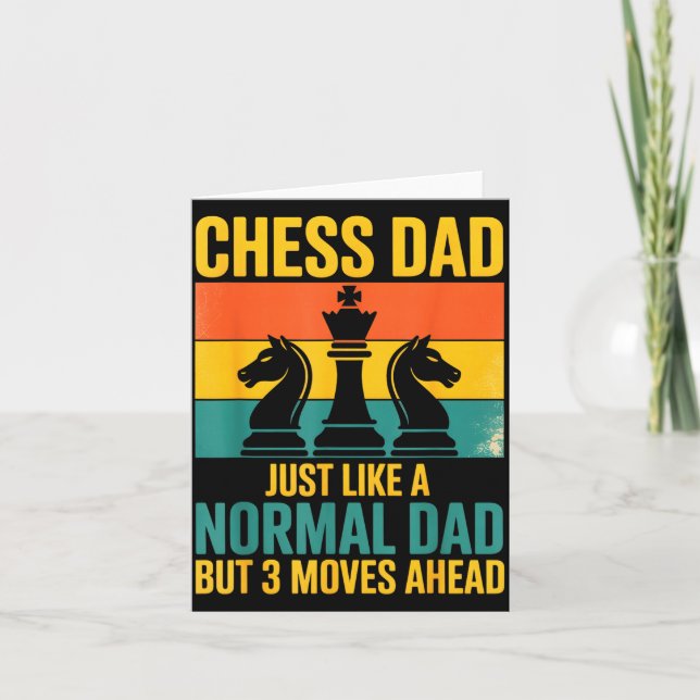 Funny Chess Dad Like Normal Dad Three Moves Ahead  Kort (Framsida)