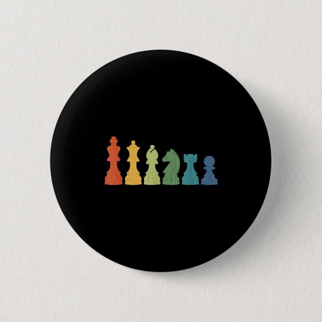 Funny Chess Eces Board Game Lover Player Themed Ch Knapp (Framsida)
