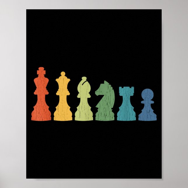 Funny Chess Eces Board Game Lover Player Themed Ch Poster (Framsidan)