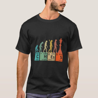 Funny Chess Evolution Gaming sets Periodic Table E T Shirt