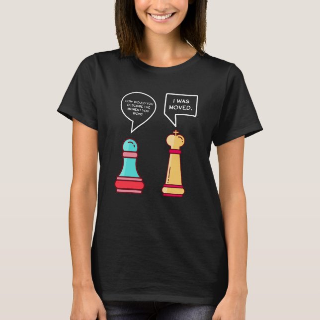 Funny Chess figurer T Shirt (Framsida)