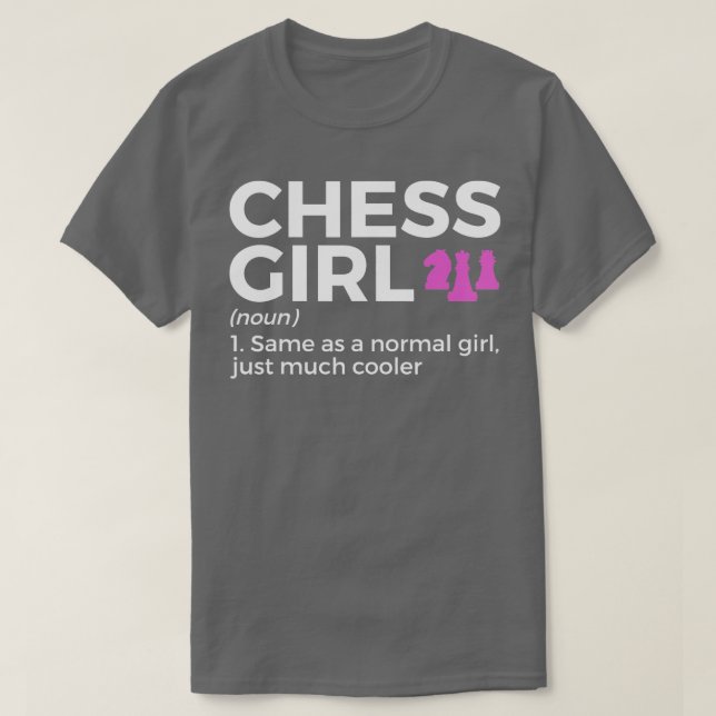 Funny Chess Girl Definition Chess Player T Shirt (Design framsida)
