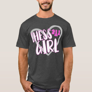 Funny Chess Girl Heart Chess Player T Shirt