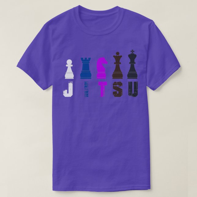 Funny Chess Jiu Jitsu för BJJ 1 T Shirt (Design framsida)
