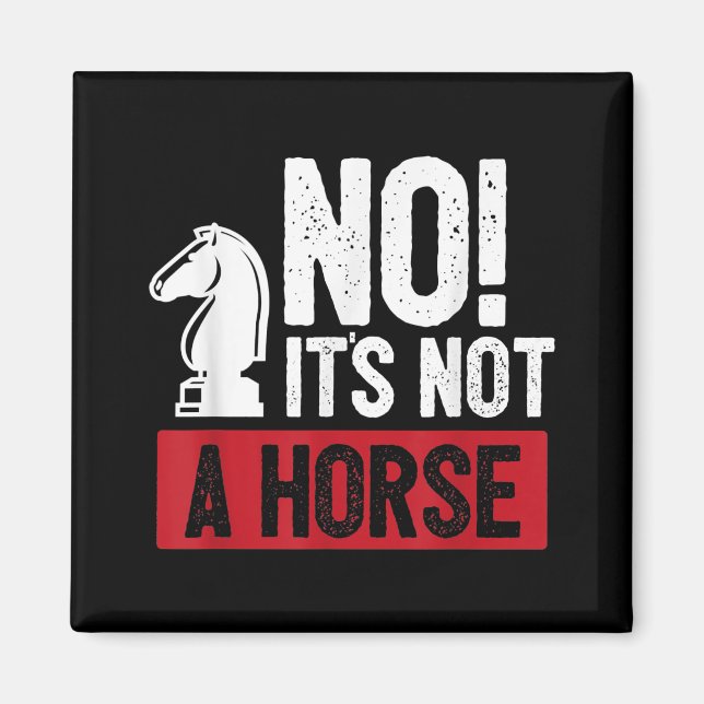 Funny Chess Kung Castling Design Magnet (Framsidan)