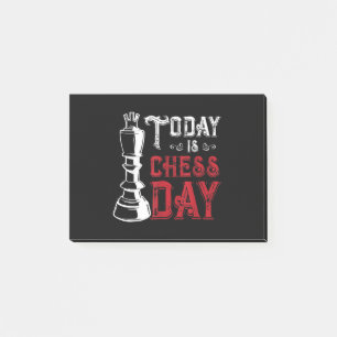 Funny Chess Kung Castling Design Post-it Block